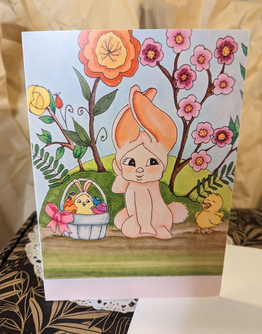 Cute kitschy Easter card.